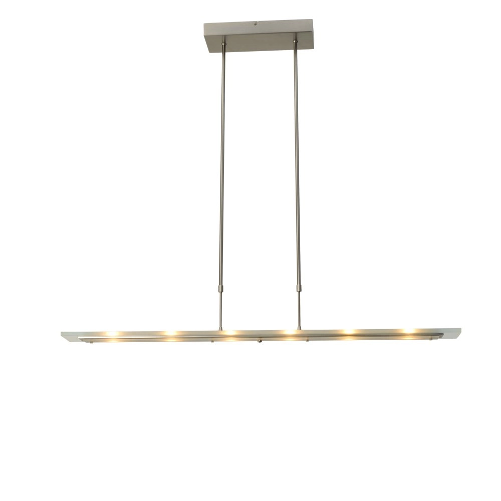 Hanglamp eettafel - kantoor Vigo 100cm nikkel mat Hanglamp eettafel - kantoor Vigo 100cm nikkel mat