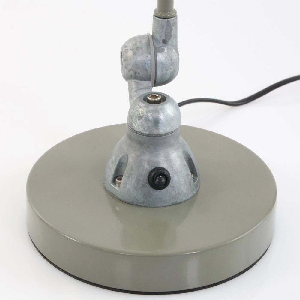 Landelijke bureaulamp Davin retro groen met grijs Steinhauer 8712746102000