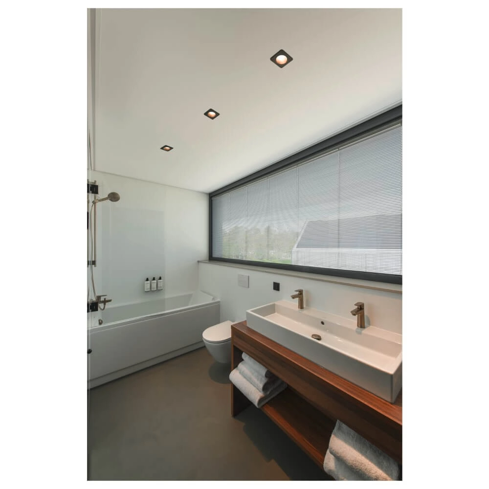 Inbouwring New Tria 68 IP65 vierkant zwart - zonder fitting SLV 4024163276429