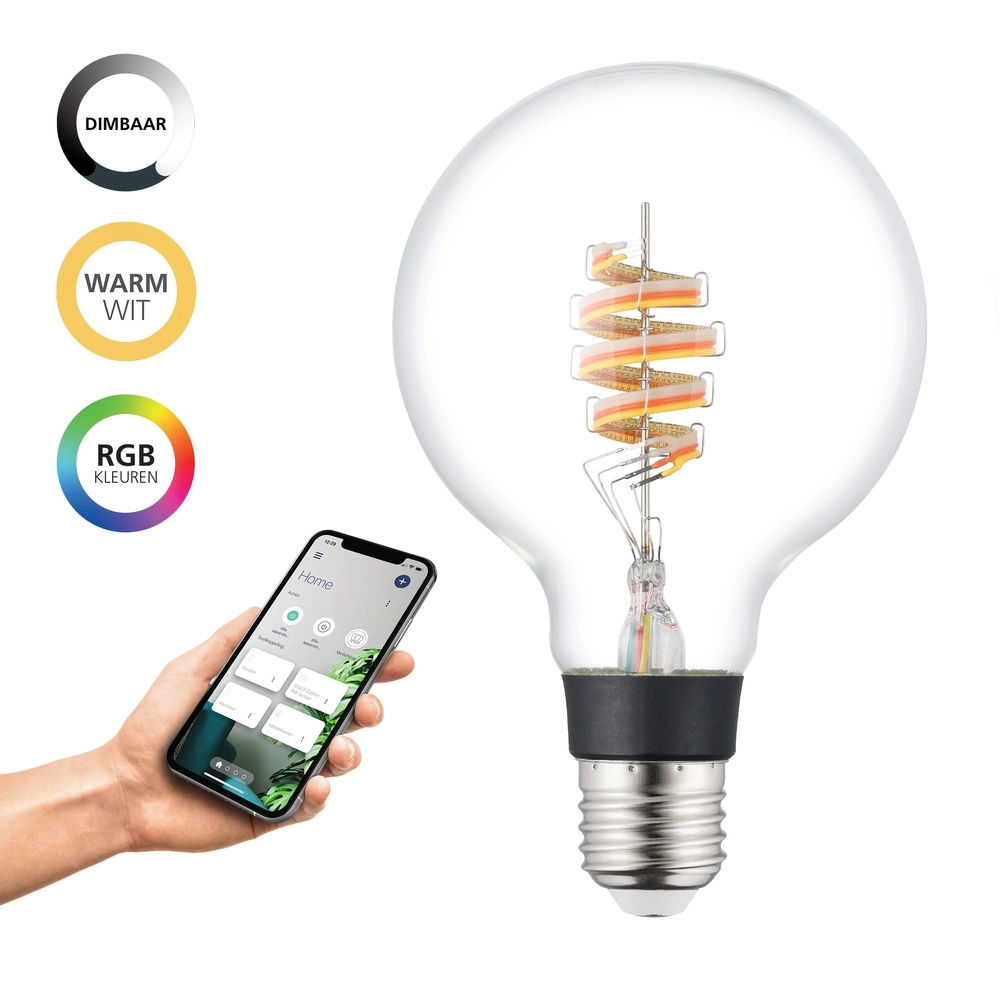 Led lampenbol Zigbee E27 4,9W - 400lm - 3000K - G95