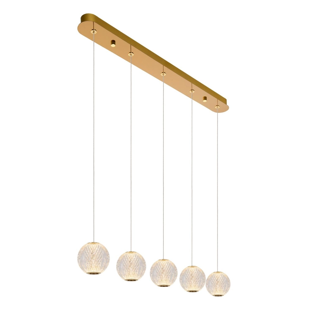 Gouden hanglamp Cintra 5-lichts Lucide 5411212134400