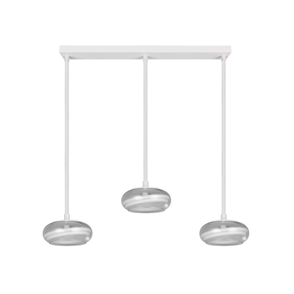 3-lichts design hanglamp Tarsia wit Trio 4017807683363