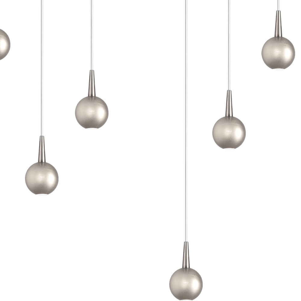 9-lichts hanglamp Talana nikkel Ø 50cm DTW Masterlight 8718121354019