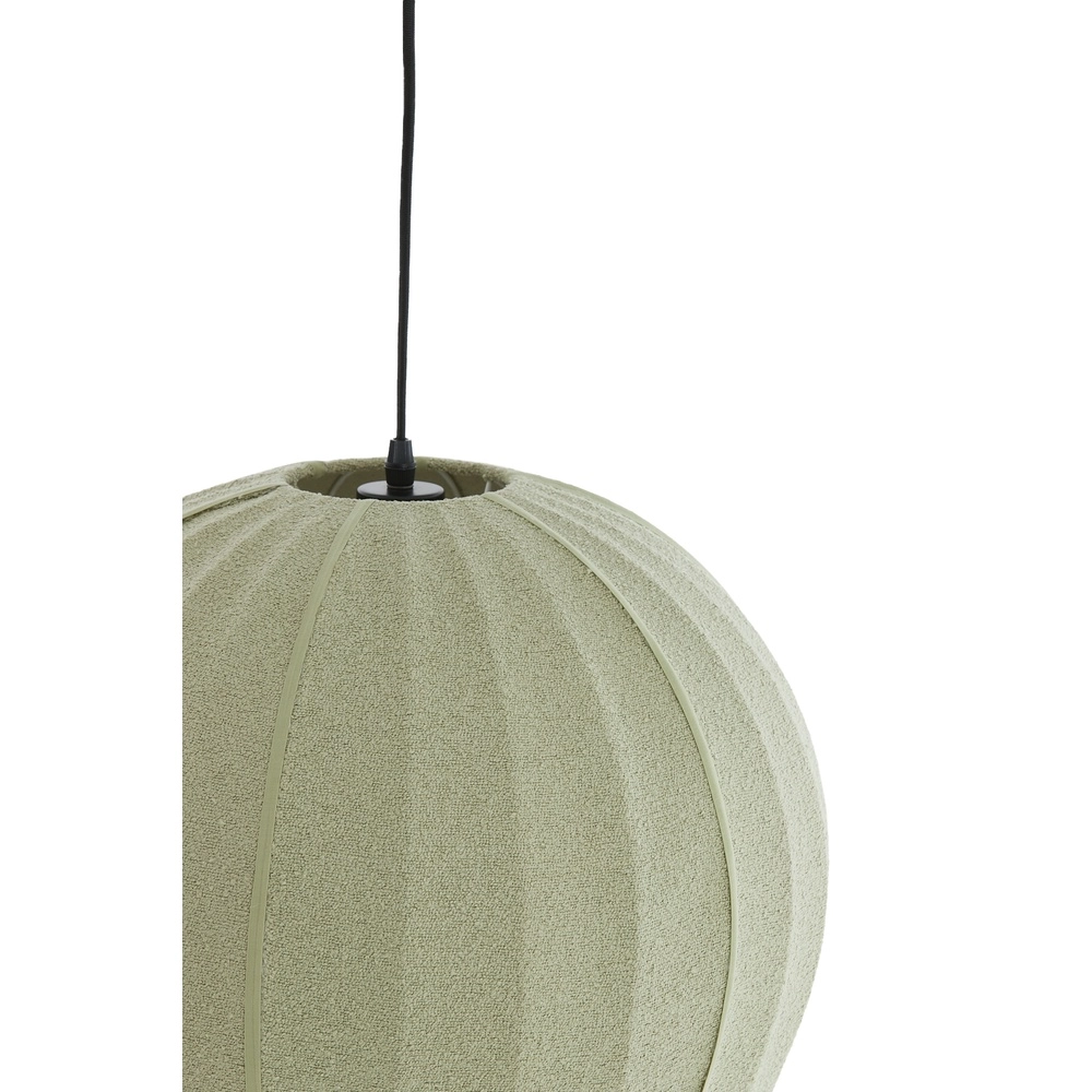 Bouclé hanglamp Zagori Ø 35cm - mint groen Light & Living 8717807793043