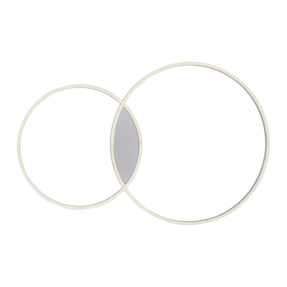 Design plafondlamp Q-Kate 2-rings 124cm grijs Paul Neuhaus 4012248333556