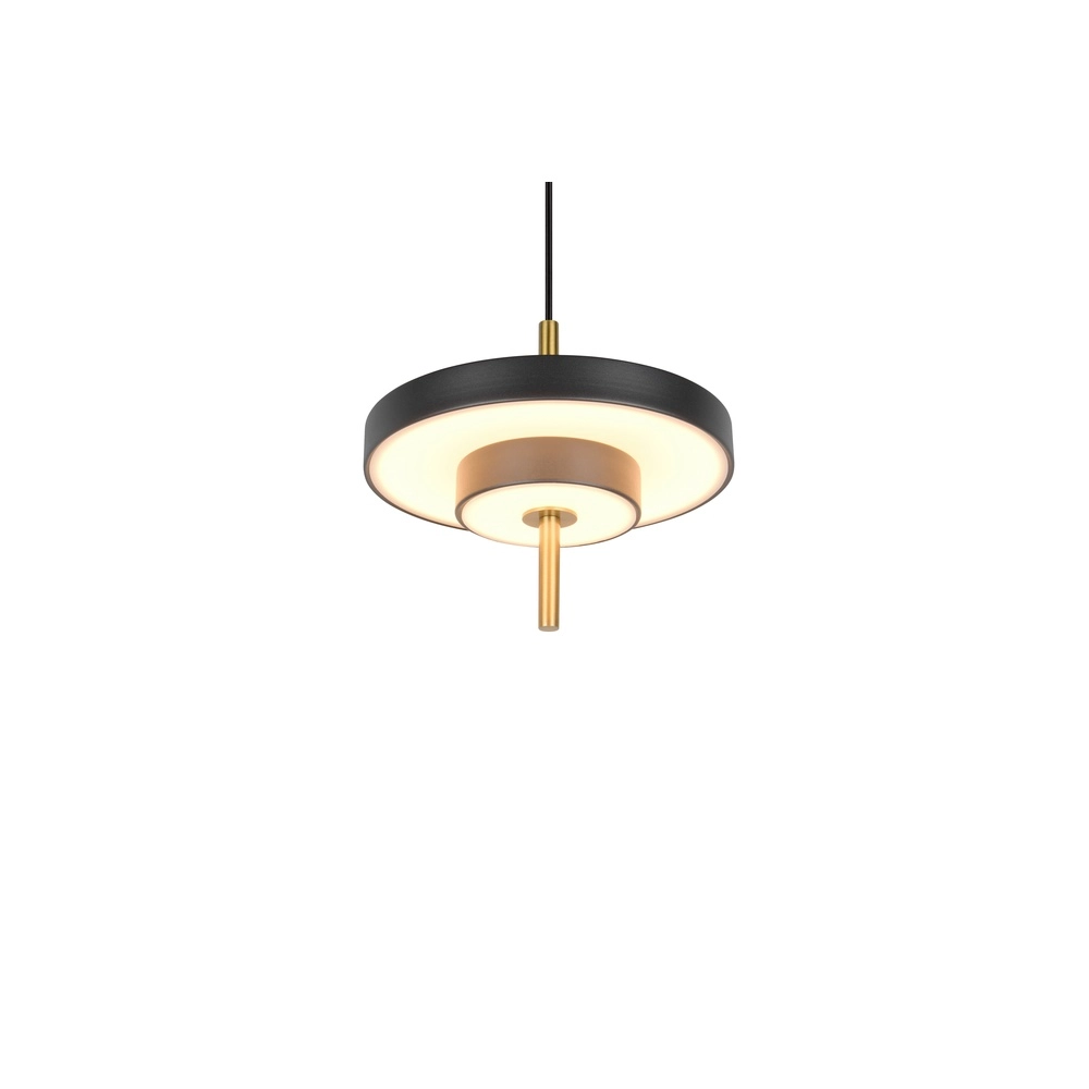 Design hanglamp Keaton zwart met goud Ø 20cm Trio 4017807653304