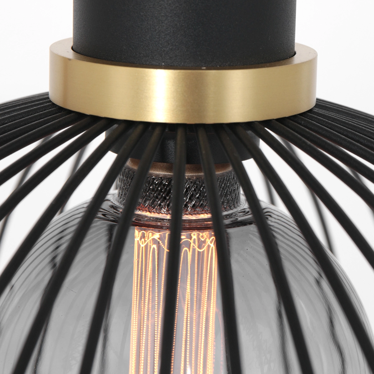 Draadlamp Aureole 42cm zwart met goud Steinhauer 8712746135480