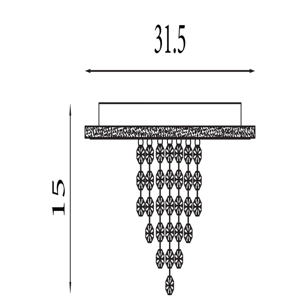 Plafondlamp Deluge zwart Searchlight 5053423301655