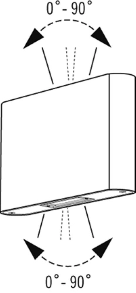 Buitenlamp Monza Up-Down wit KonstSmide 7318307854251