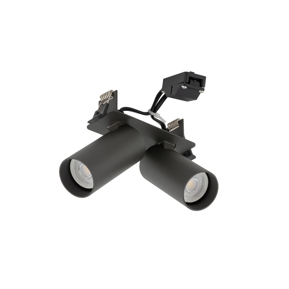 Dubbele inbouwspot Fourty richtbaar - donkergrijs Lyora 5903139114738