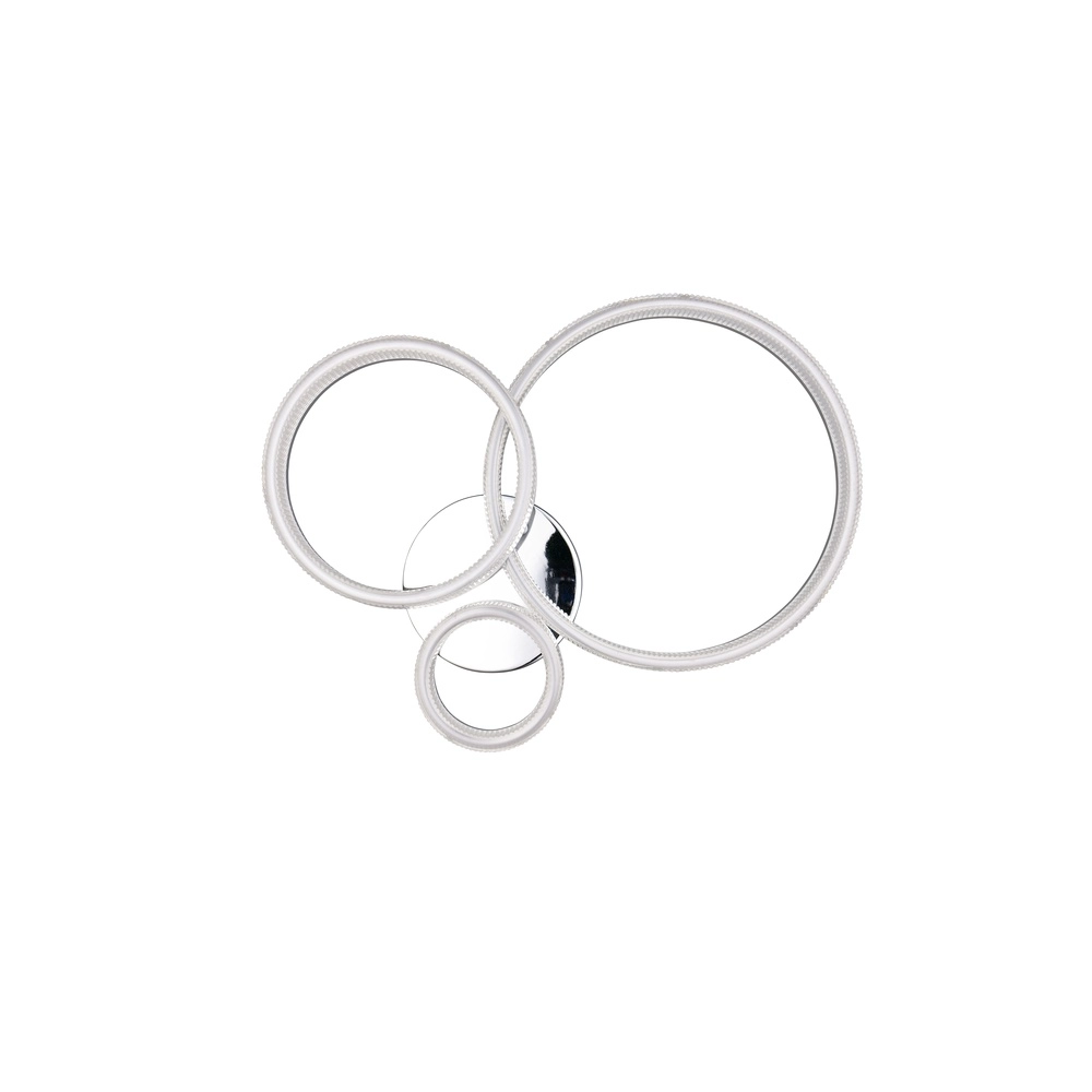 Moderne plafondlamp Mova M chroom Trio 4017807682199