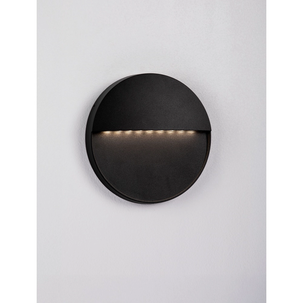 Ronde wandlamp Rodix zwart Lyora 5212017478894