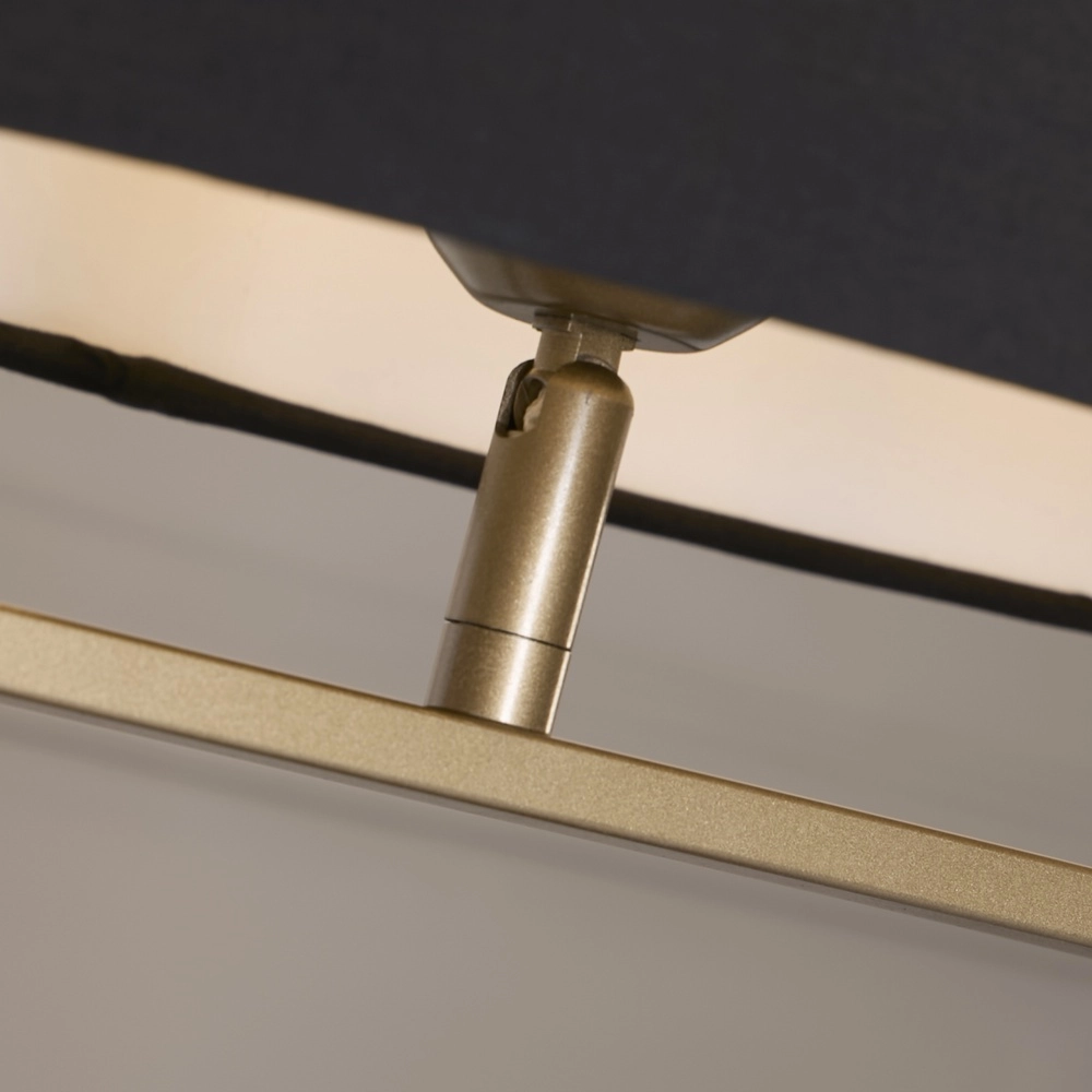 Tafellamp Sleek brons met zwarte kap Searchlight 5053423305431