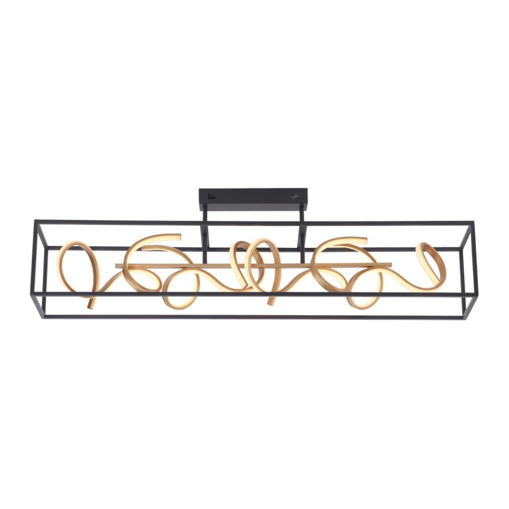 Zwart gouden plafondlamp Selina