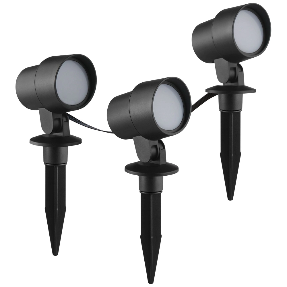 Smart Led prikspot set Kamara RGB - 3 stuks - met 3 meter snoer en stekker Brilliant 4004353453717