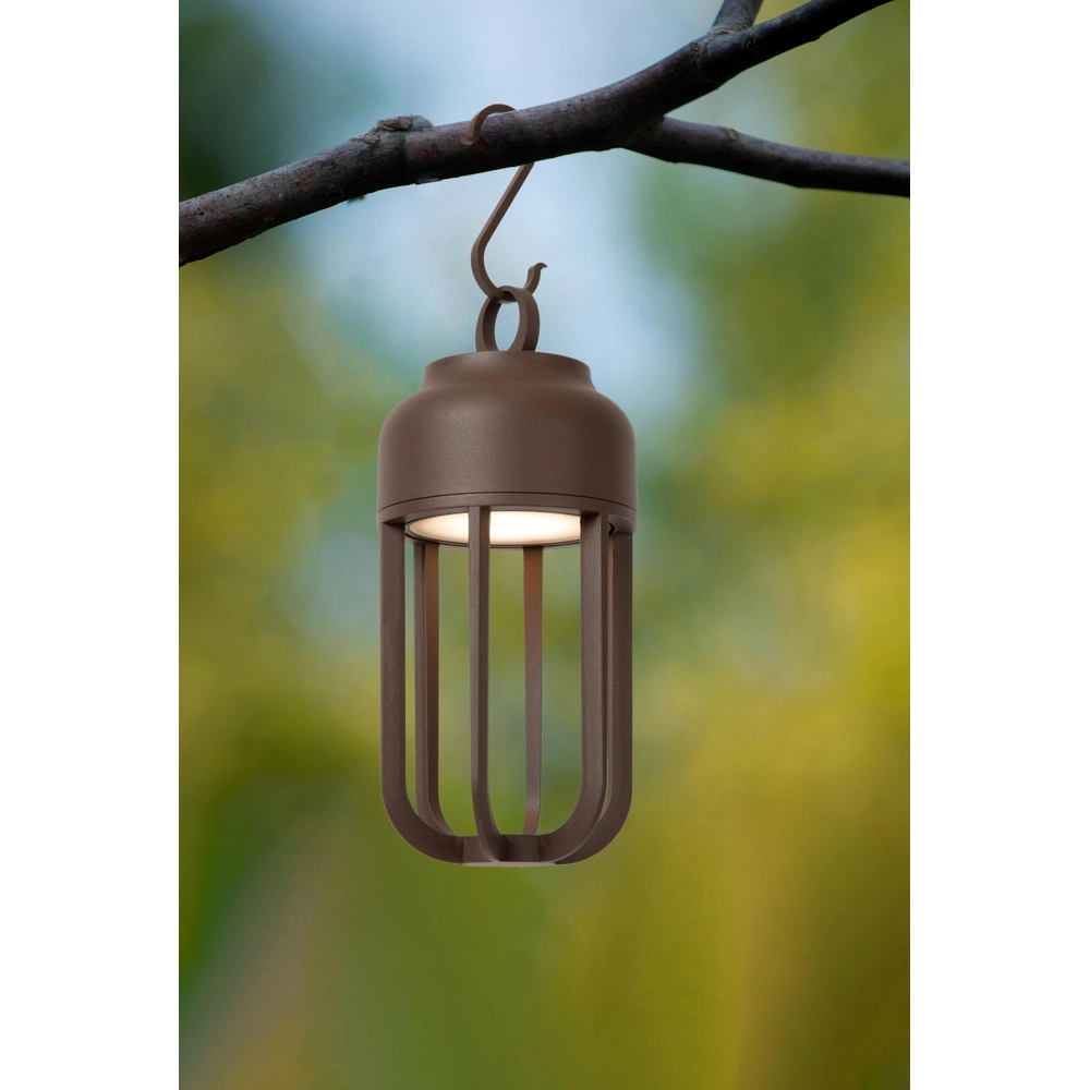 Oplaadbare wandlamp Wells roestbruin Lucide 5411212334121