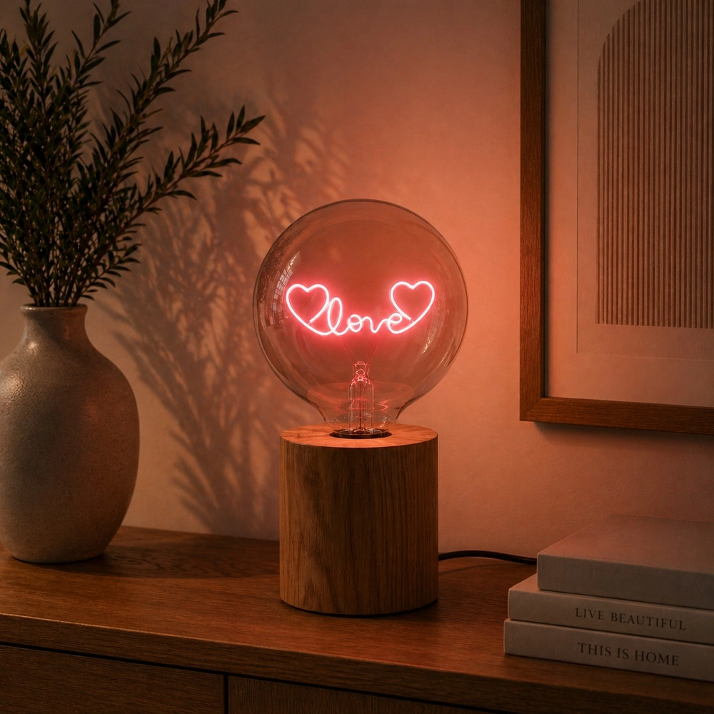 E27 lichtbron Lumopop "Love" roze Brilliant 4004353477669