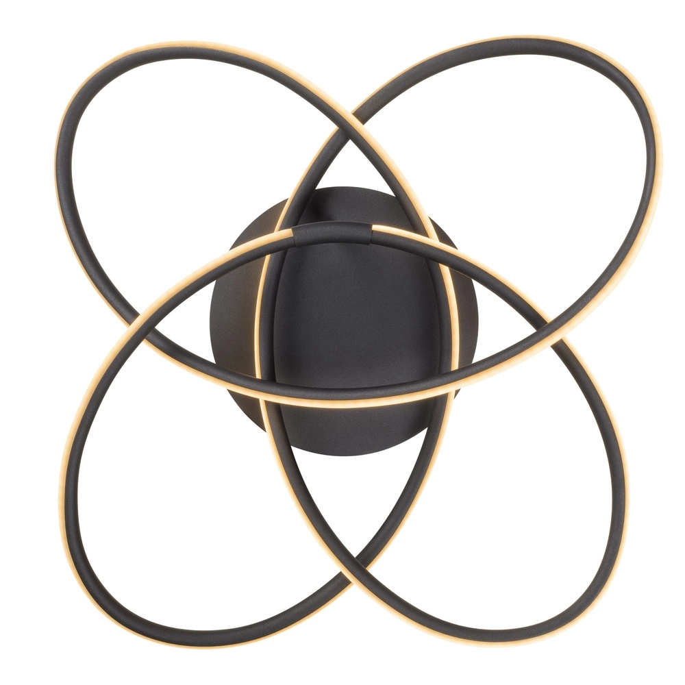 Design plafondlamp Panda zwart Ø 60cm Globo 9007371400430