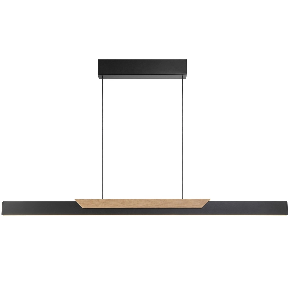 Design hanglamp Arcus zwart met hout Brilliant 4004353463549