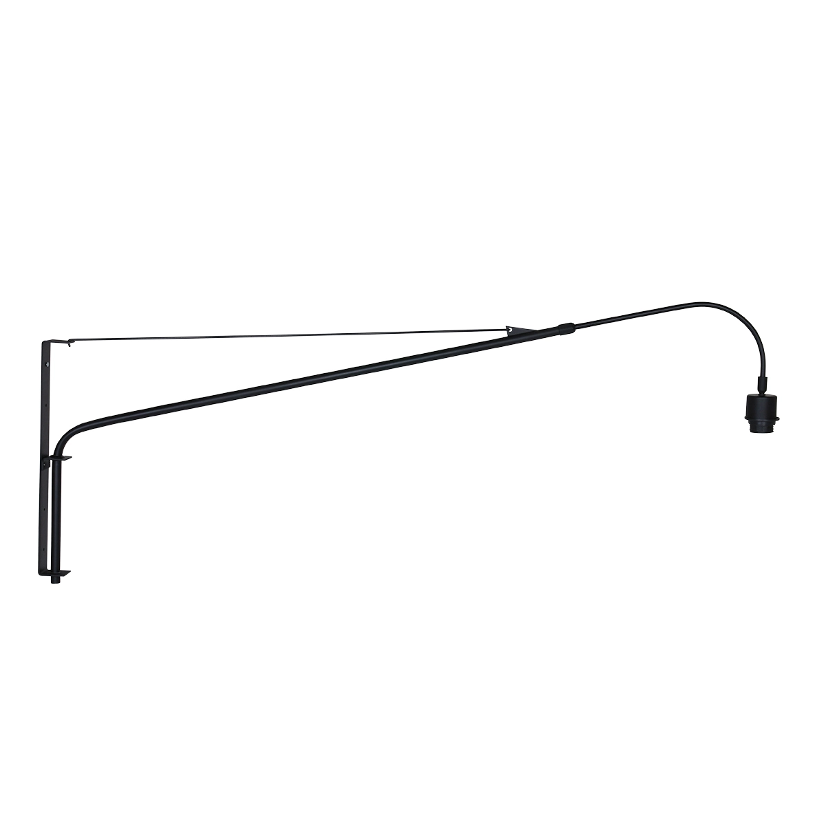 Wandlamp Elegant Classy 50cm zwart met taupe velourse kap Steinhauer 8712746146042