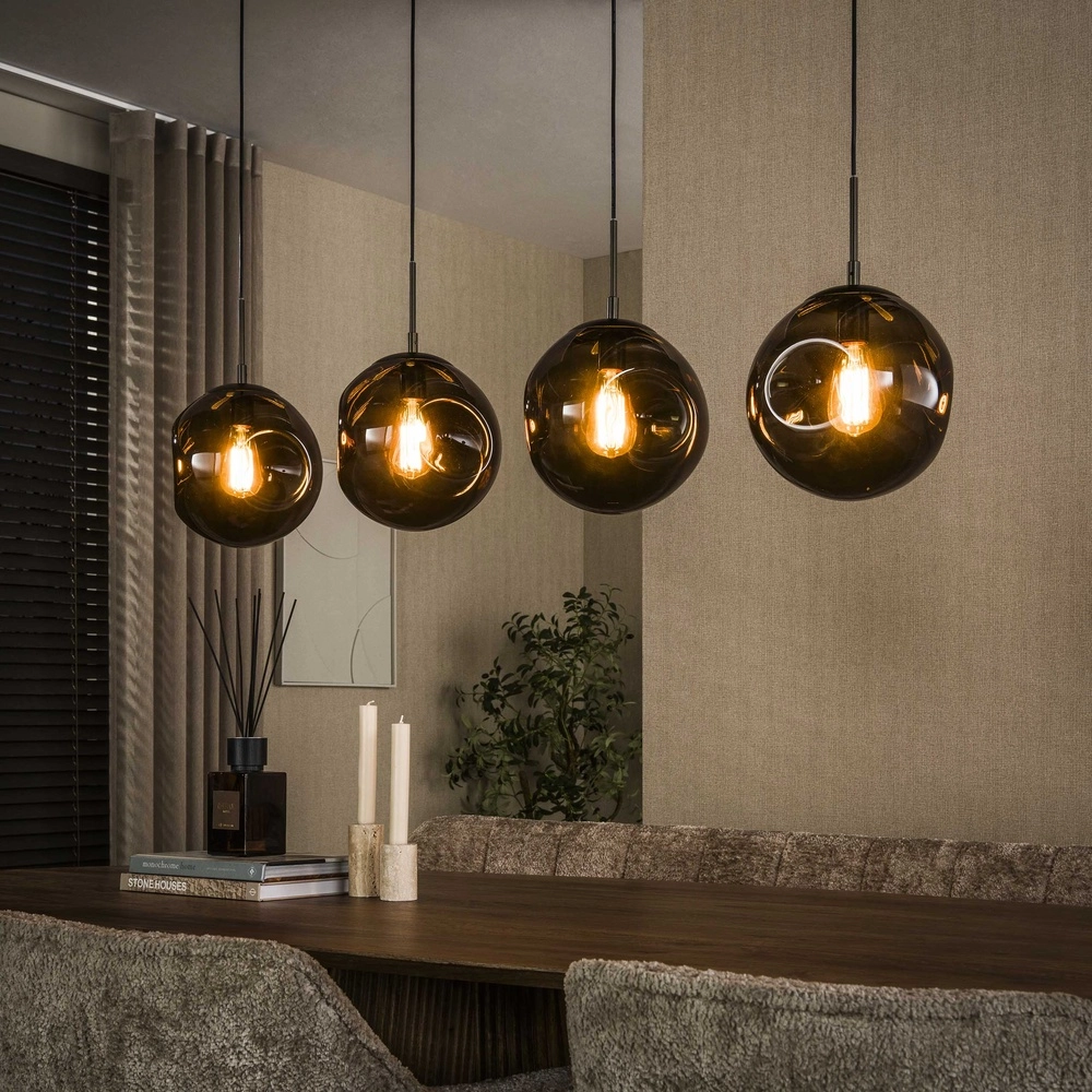 Glazen hanglamp Stellar 4-lichts - Ø 25cm