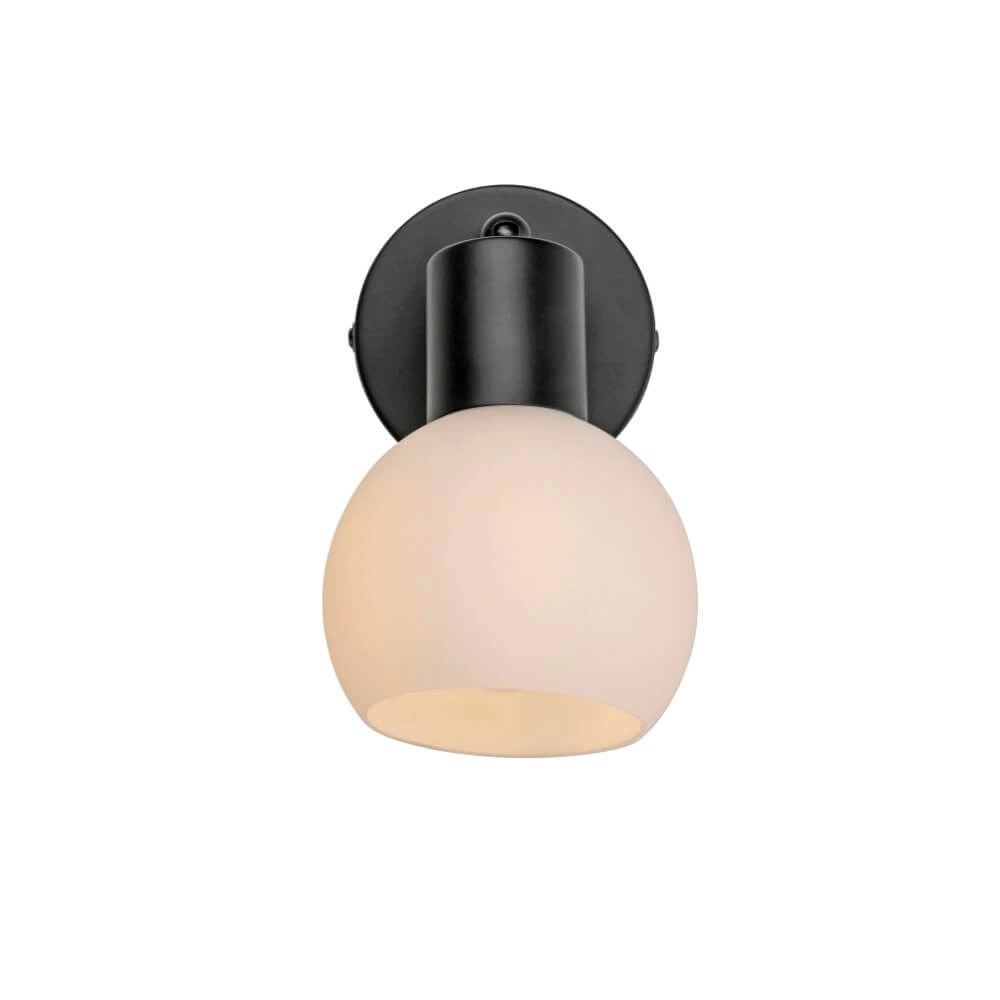 Zwarte wandlamp Loki 1-lichts Just Light 4043689000752