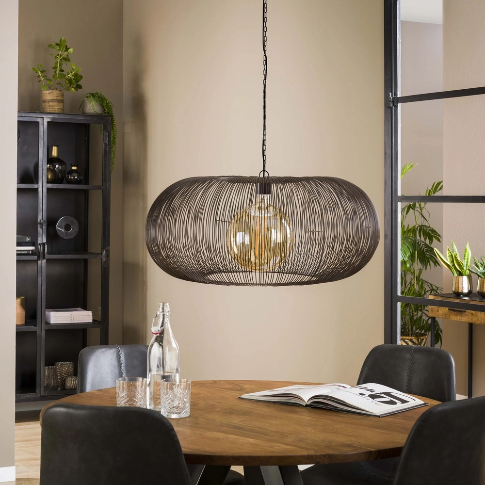 Draad hanglamp Ø 70cm Copper zwart nikkel Lyora 8716803513242