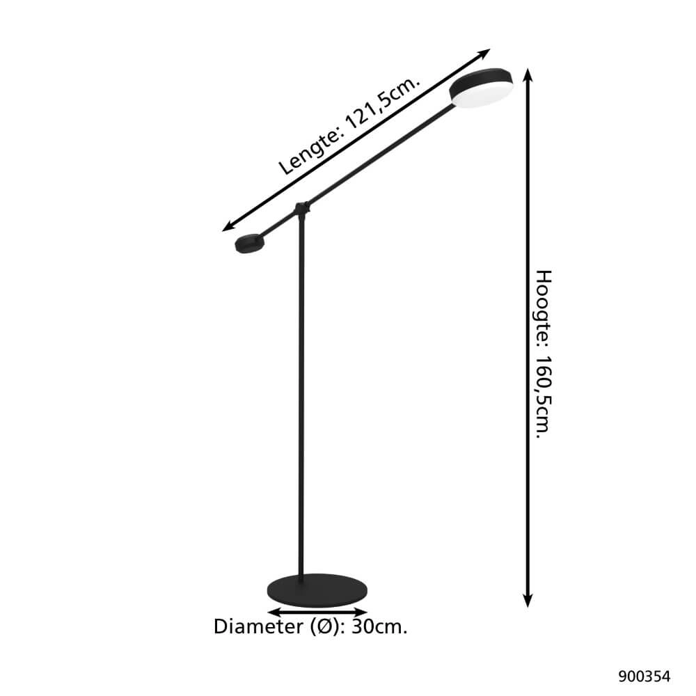 Led leeslamp Clavellina zwart Eglo 9008606243518