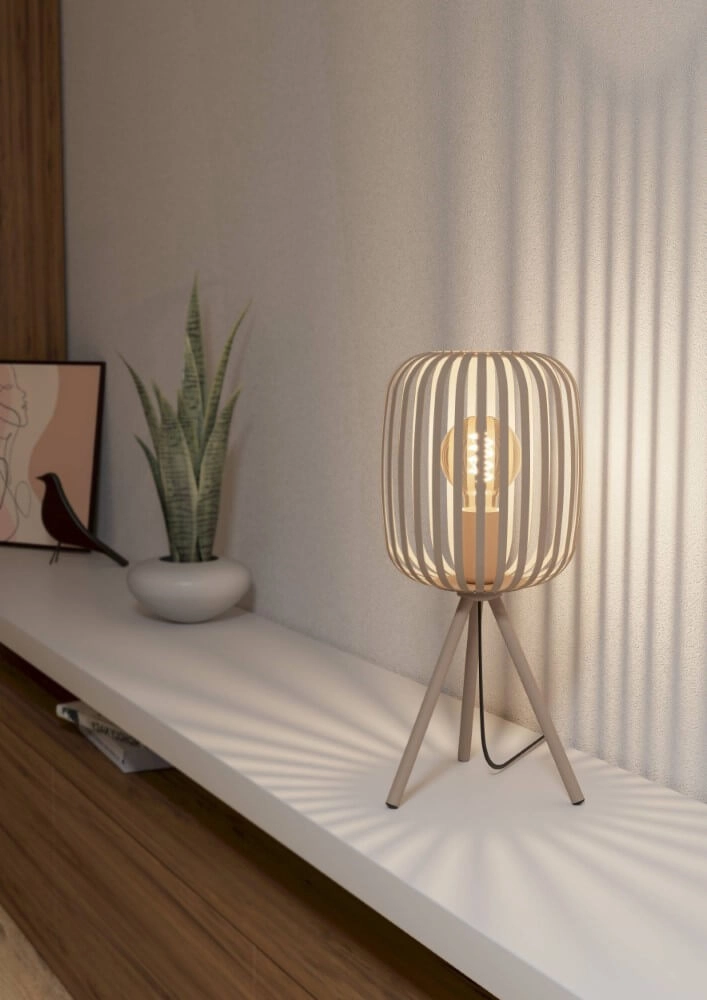 Zand bruine tafellamp Romazzina Ø 20cm Eglo 9008606244492