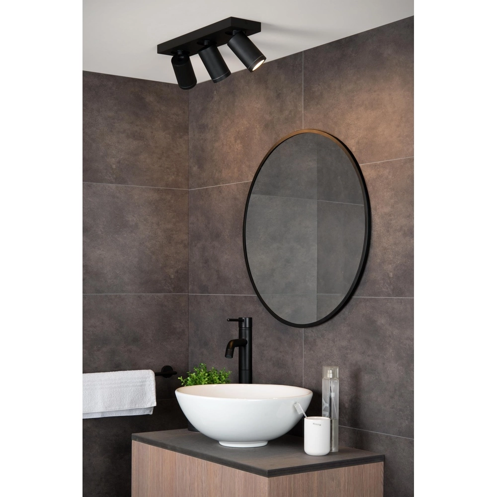 Plafondspot Taylor IP44 3-lichts zwart Lucide 5411212092656