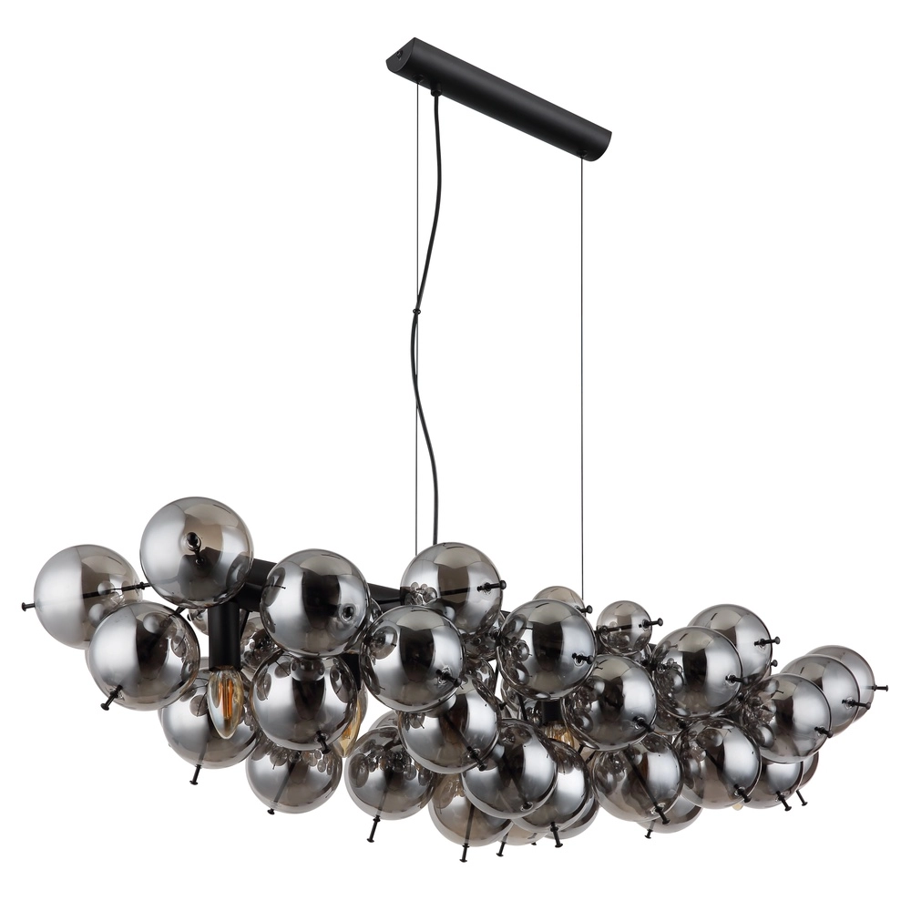 Unieke hanglamp Udo smoke glas 100cm Globo 9007371471263