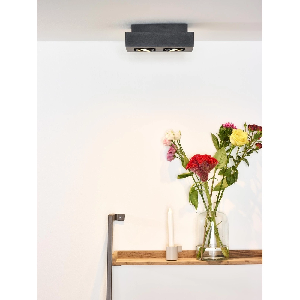 Plafondspot Xirax 2 x 5W zwart Lucide 5411212092304