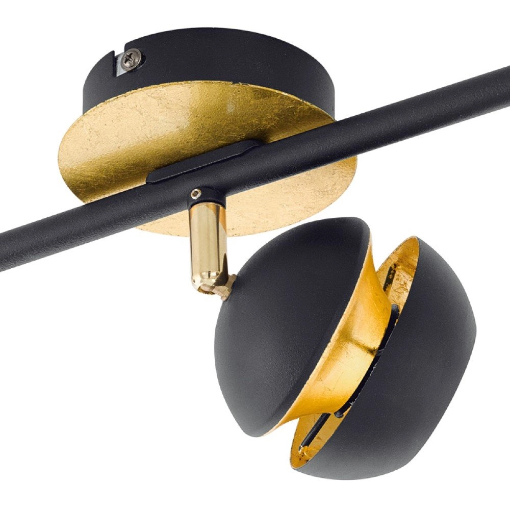 Led plafondspot Nocito 3-lichts zwart met goud Eglo 9002759954840