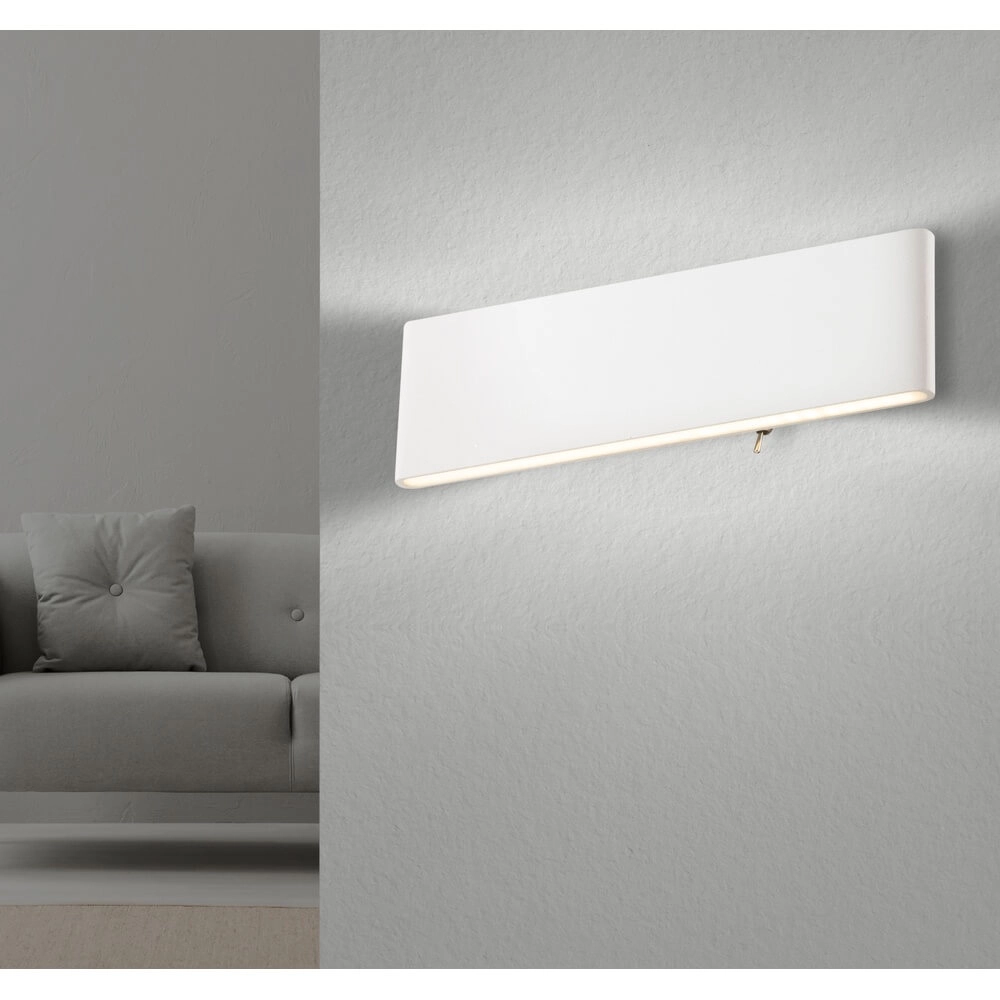 Design wandlamp Siegfried M wit met schakelaar Globo 9007371359455