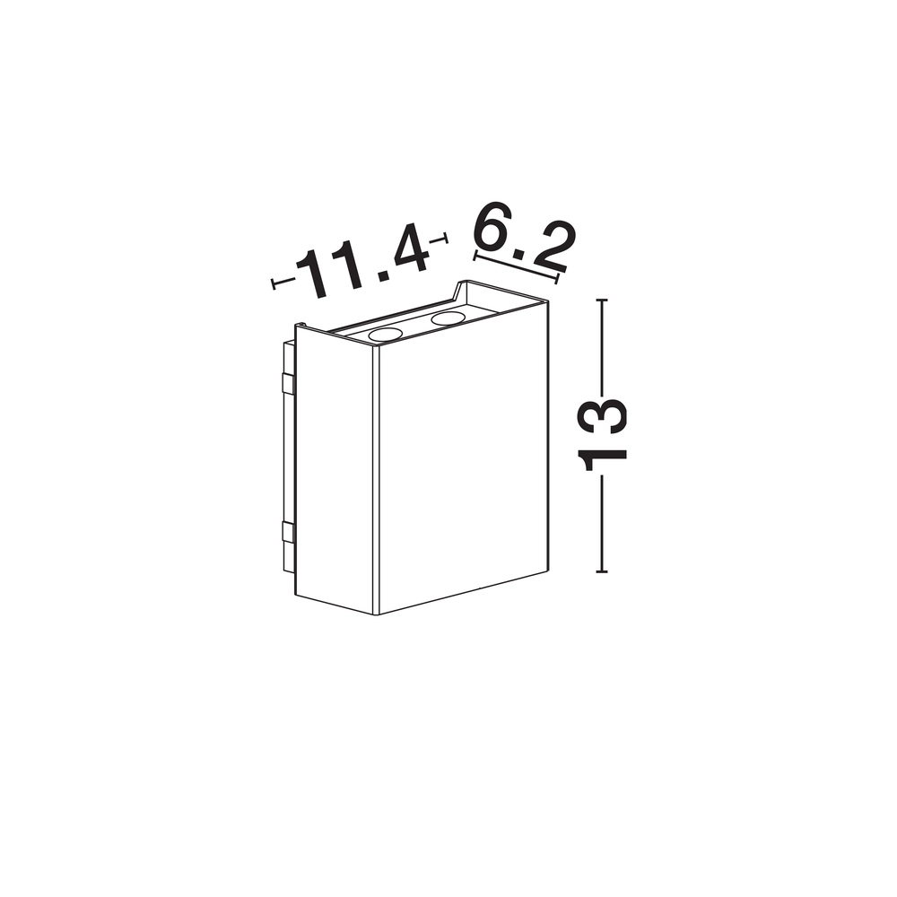 Opbouwspot Elio antraciet 11,4cm Lyora 5212017476623