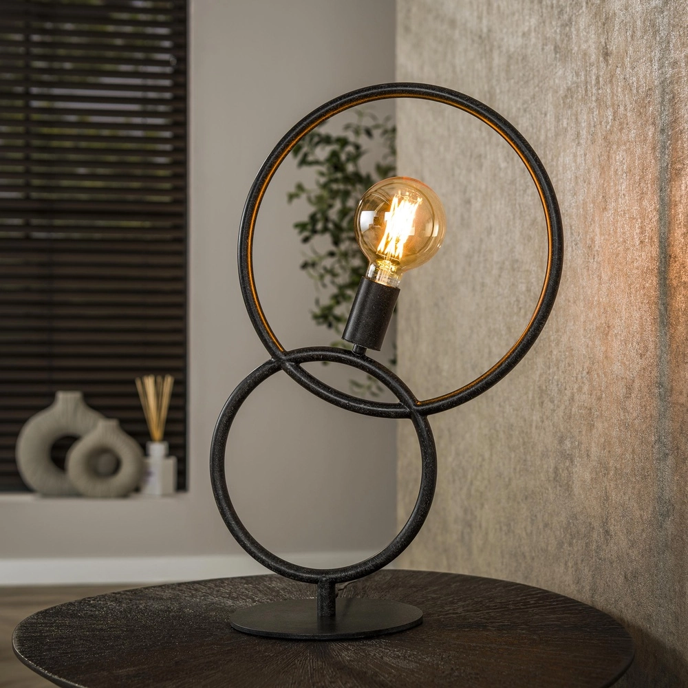 Design tafellamp Loop zwart - 1x E27