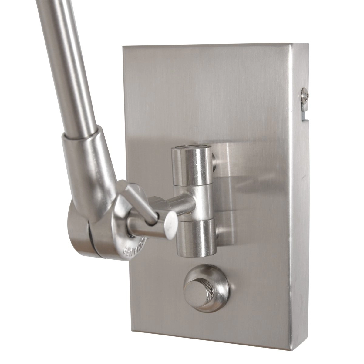 Wand Leeslamp Prestige Chic RVS met 30cm wit linnen kap Steinhauer 8712746145786