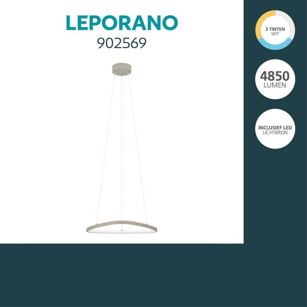Moderne hanglamp Leporano zand bruin Eglo 9008606391196