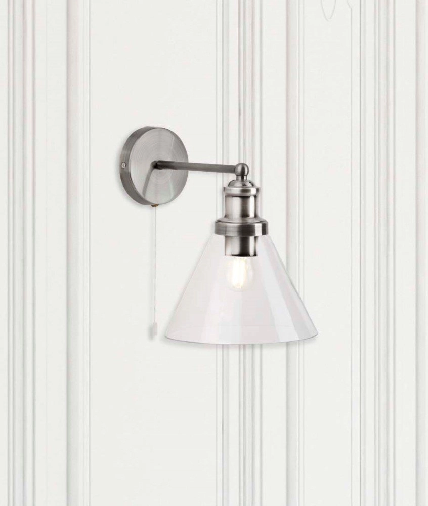 Wandlamp Pyramid mat zilver Searchlight 5053423125718