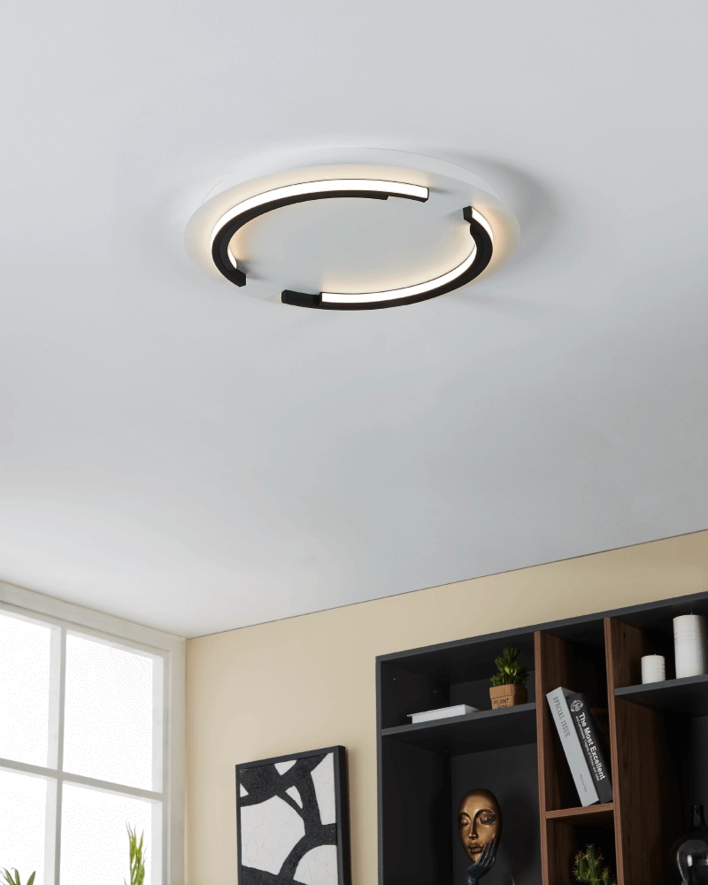 Witte led plafondlamp Zampote Ø 42cm Eglo 9008606238095