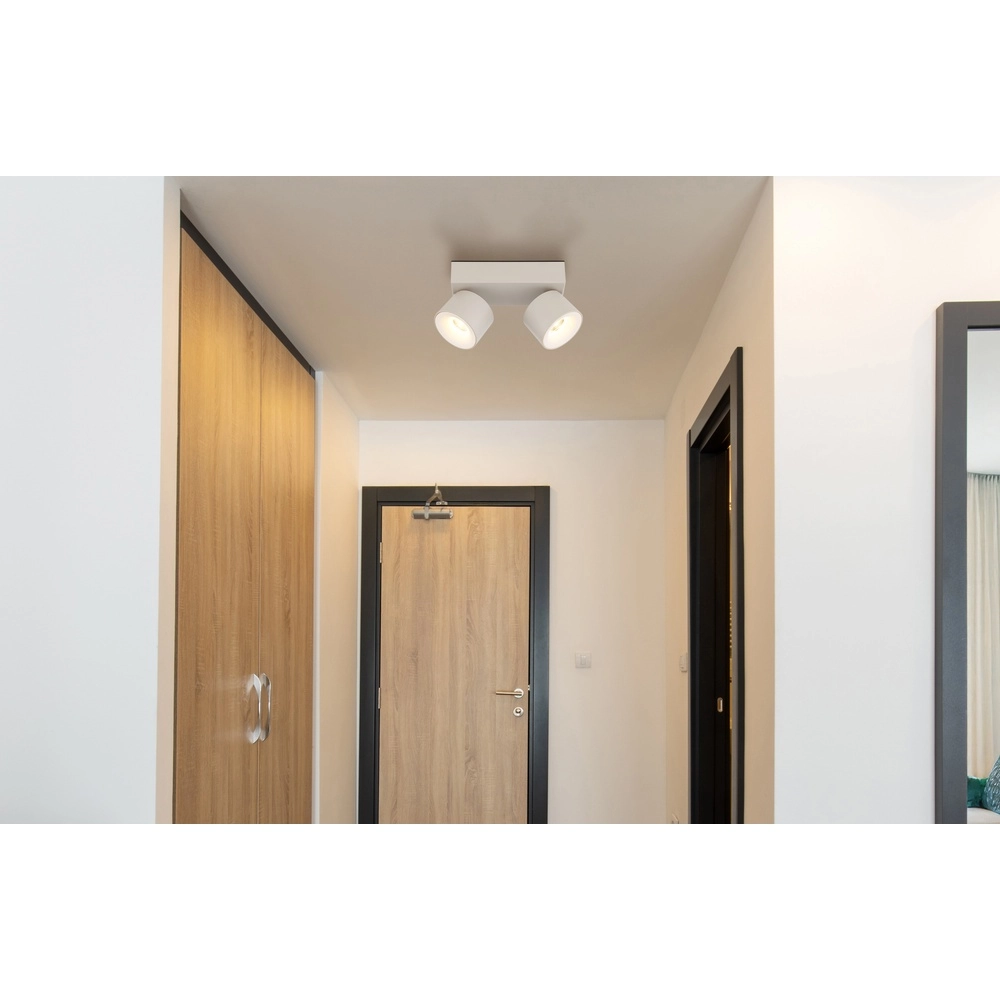 2-lichts plafondspot Rae zand bruin Globo 9007371578863