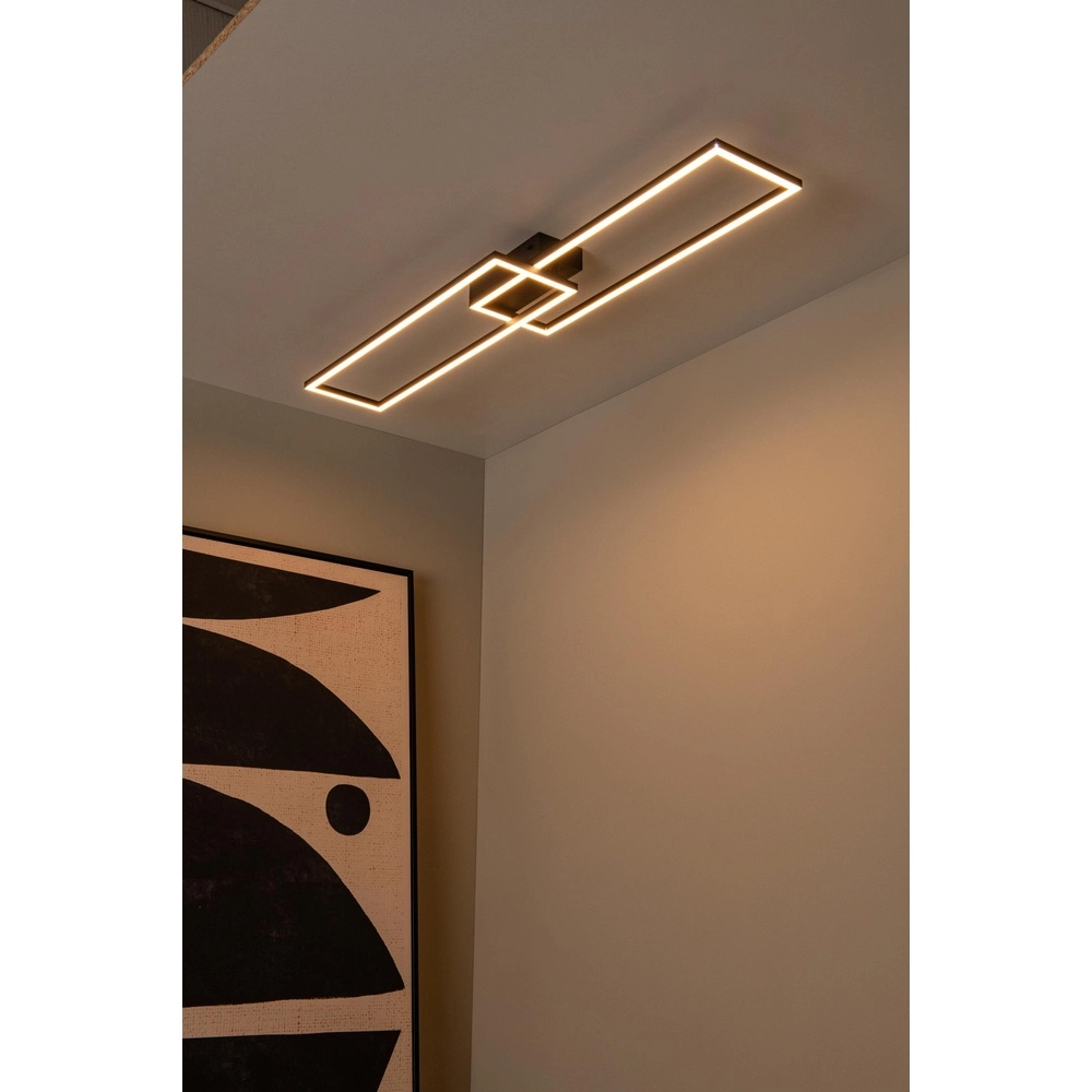 Design plafondlamp Arianne langwerpig zwart Lucide 5411212530905