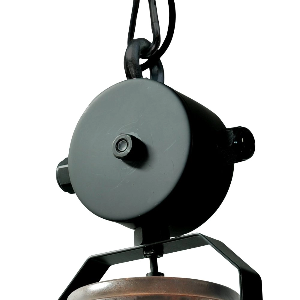 Landelijke industrie hanglamp Industria 44 Block koperbruin met zwart Masterlight 8718121232775