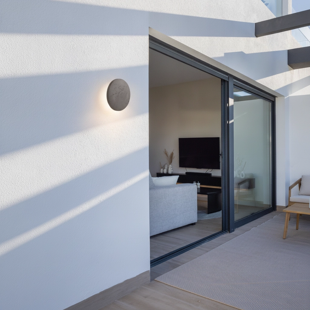 Wandlamp Cerler grijs steen