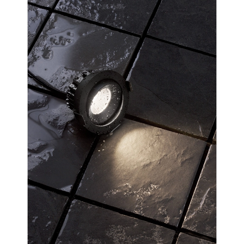Zwarte inbouwspot Blade Ø 9cm richtbaar