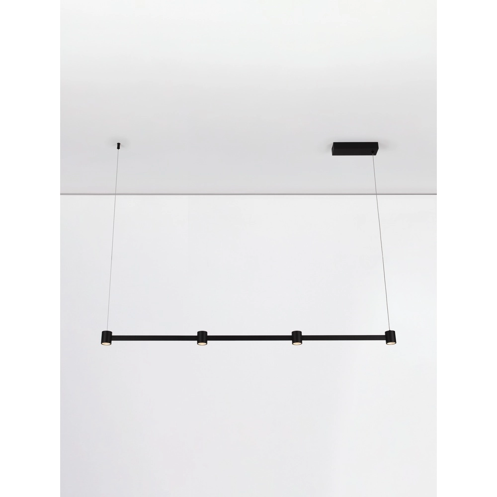 Design hanglamp Puize 4-lichts zwart Lyora 5212017448583