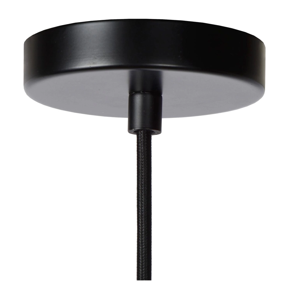 Hanglamp Yunkai Ø 50cm zwart met rotan Lucide 5411212105691
