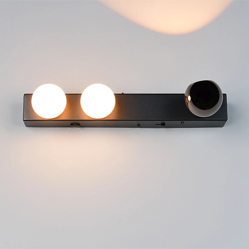 Wandlamp Arpino zwart 30cm Trio 4017807683622