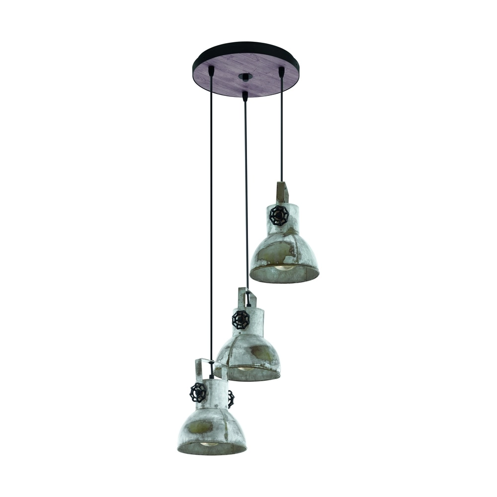 Industriele hanglamp Barnstaple zwart en bruin