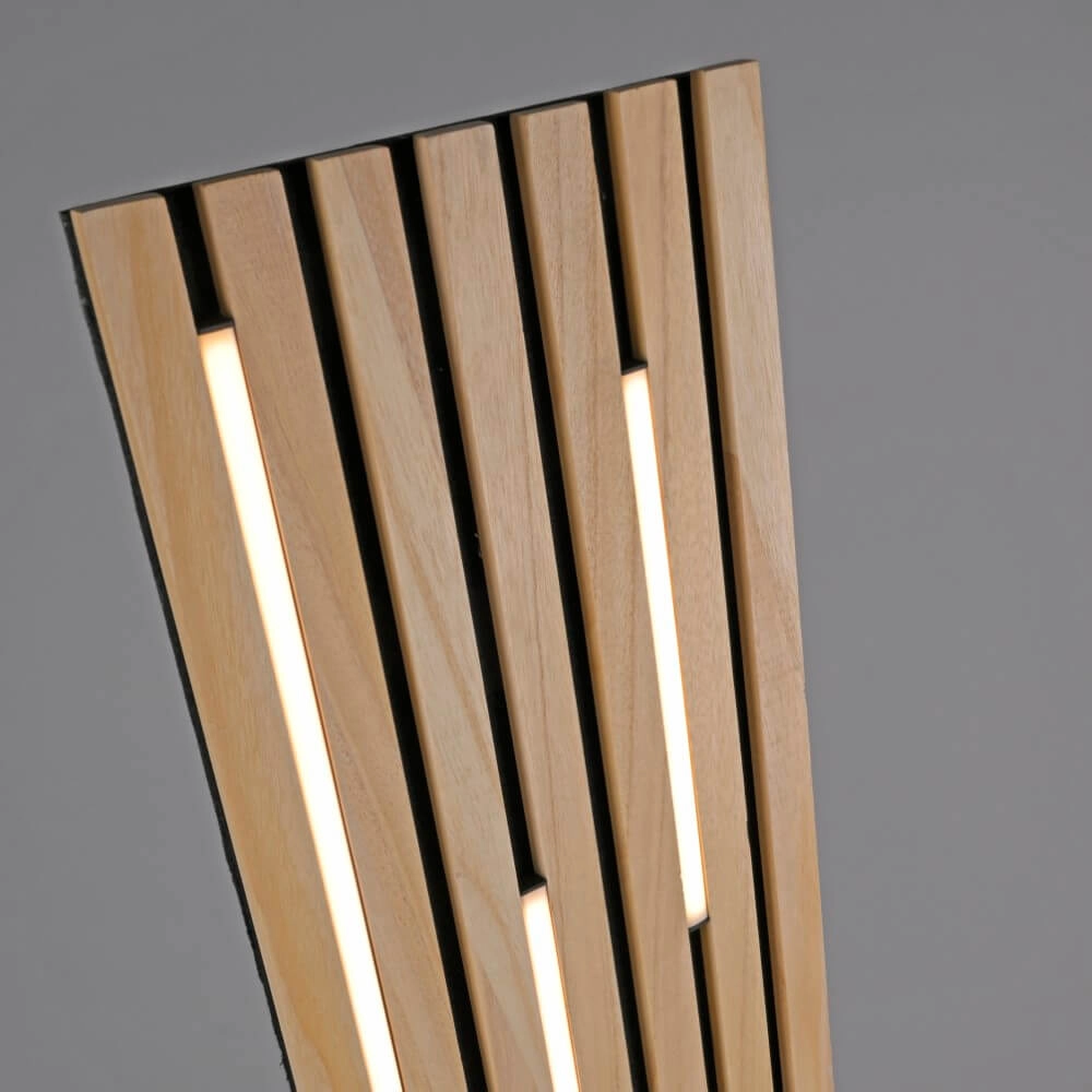 Design vloerlamp Q-Akustik hout Paul Neuhaus 4012248385401